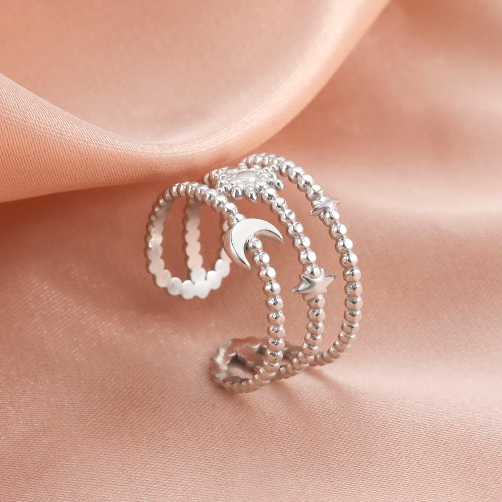 Fancy Stainless Steel Women Rings