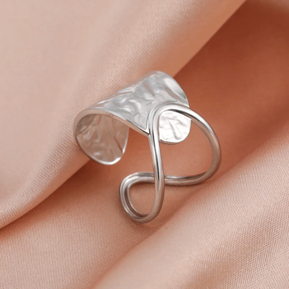 Fancy Stainless Steel Women Rings