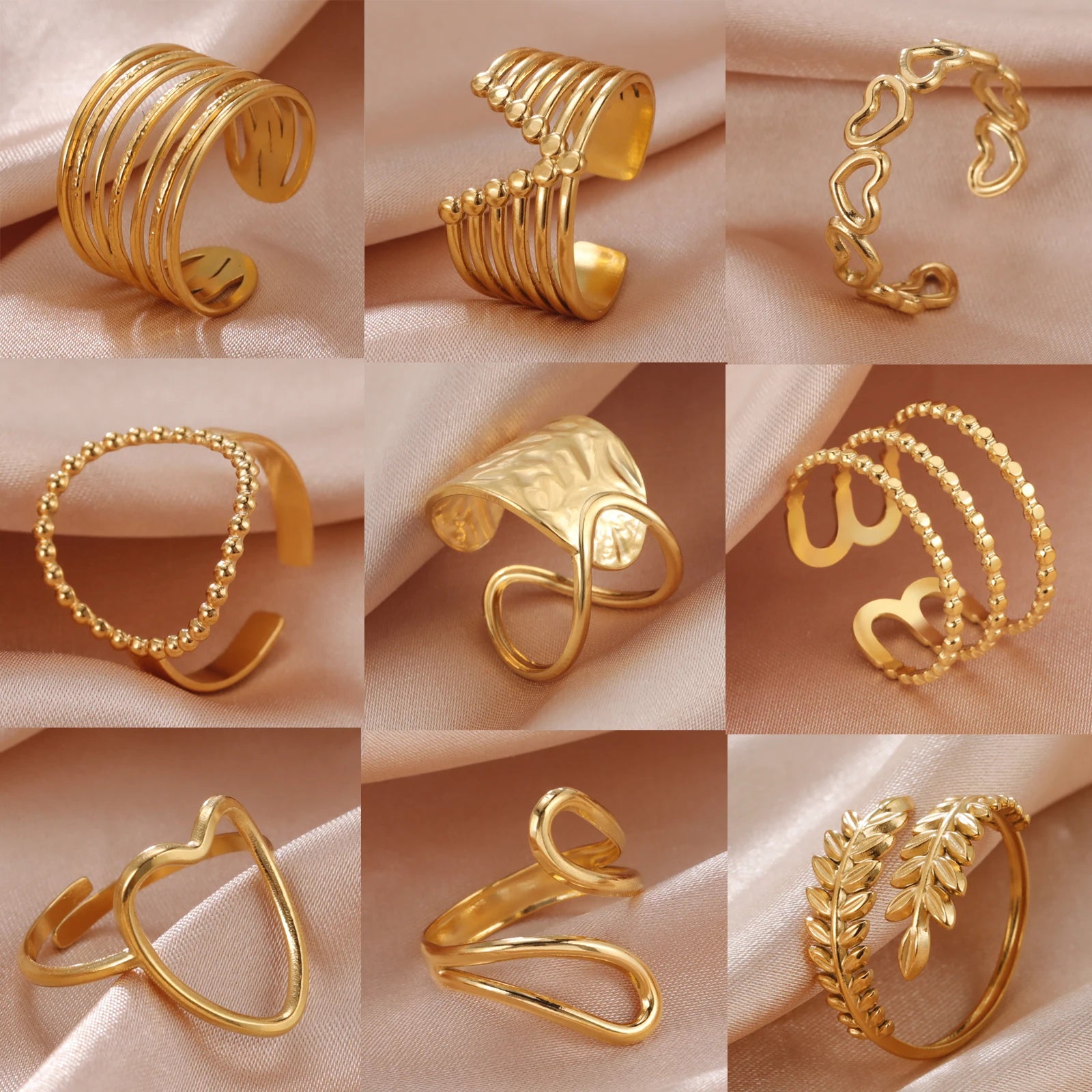 Fancy Stainless Steel Women Rings