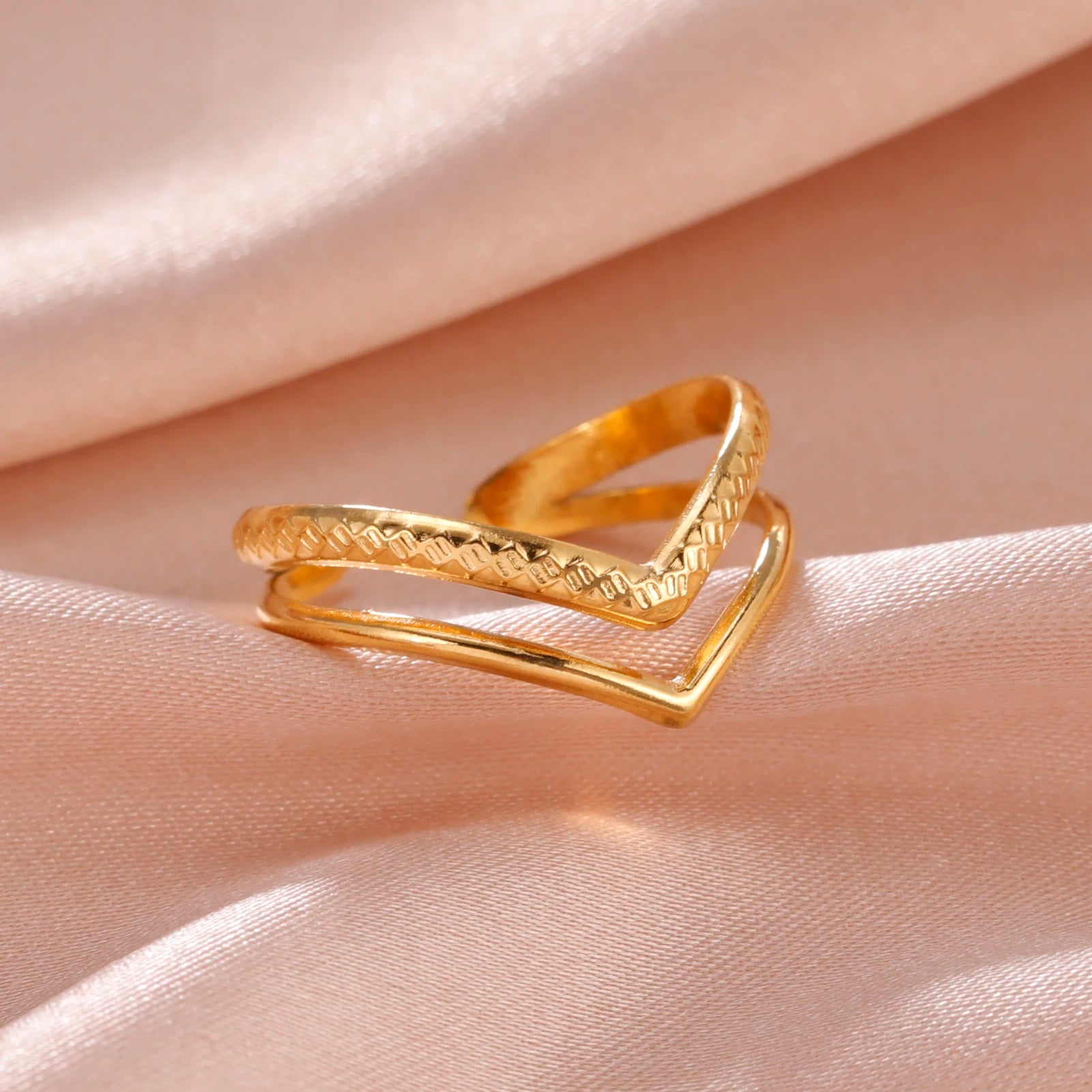 Fancy Stainless Steel Women Rings