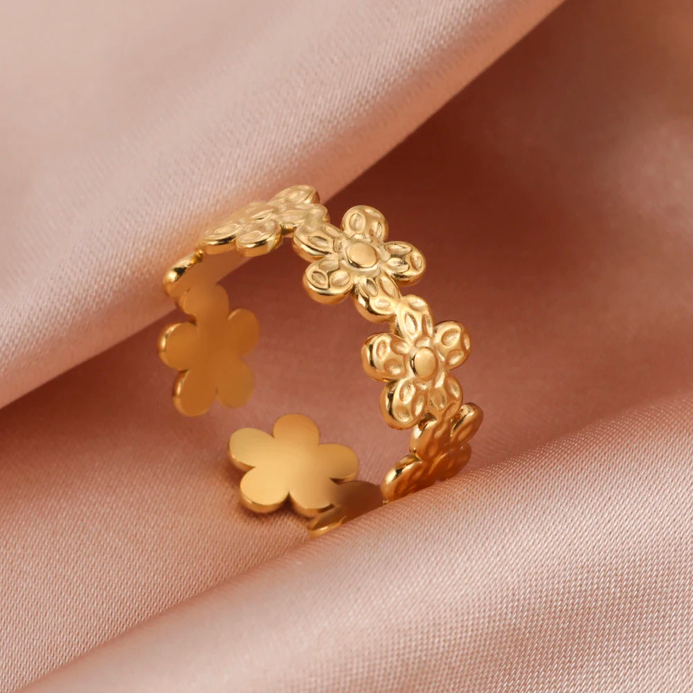 Fancy Stainless Steel Women Rings