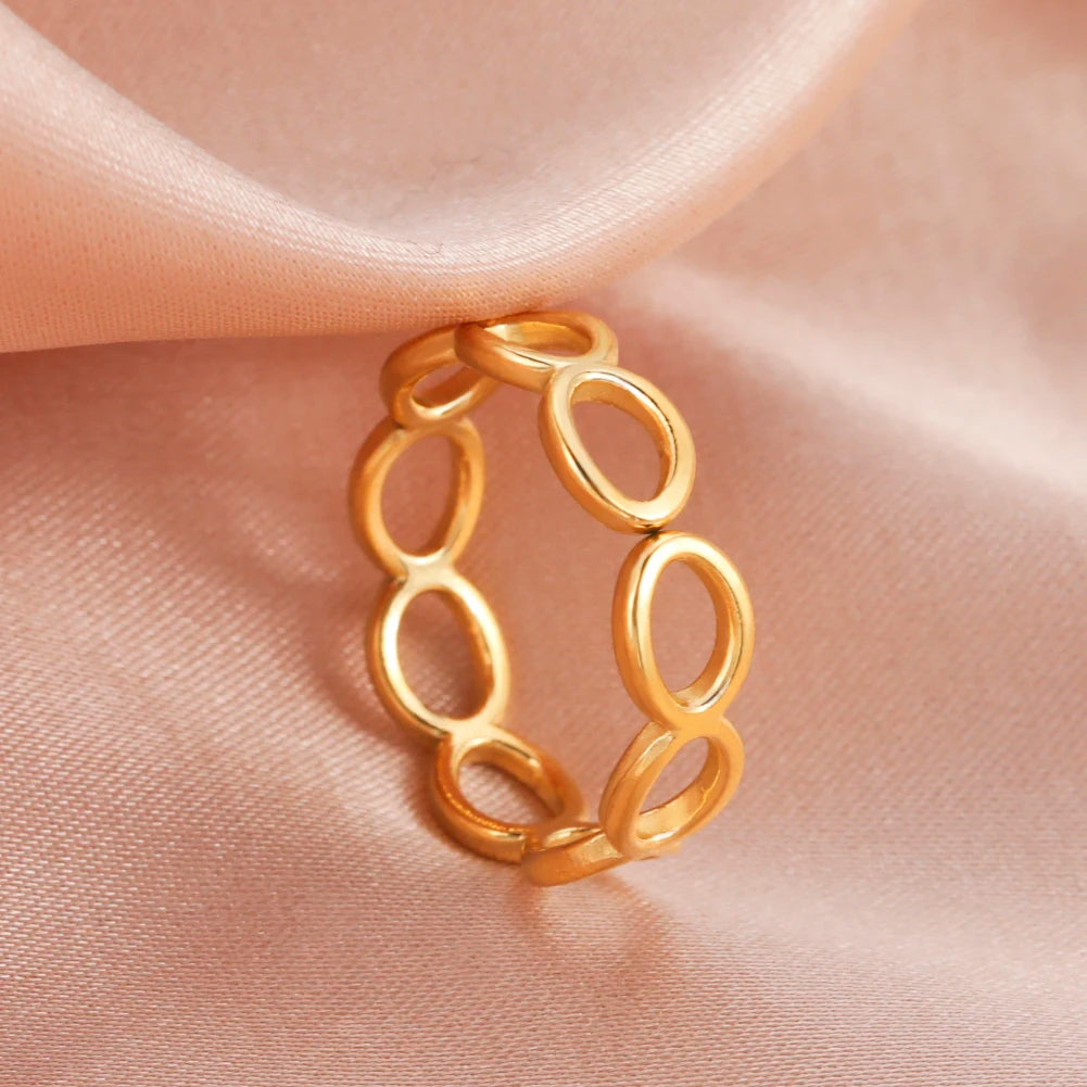 Fancy Stainless Steel Women Rings
