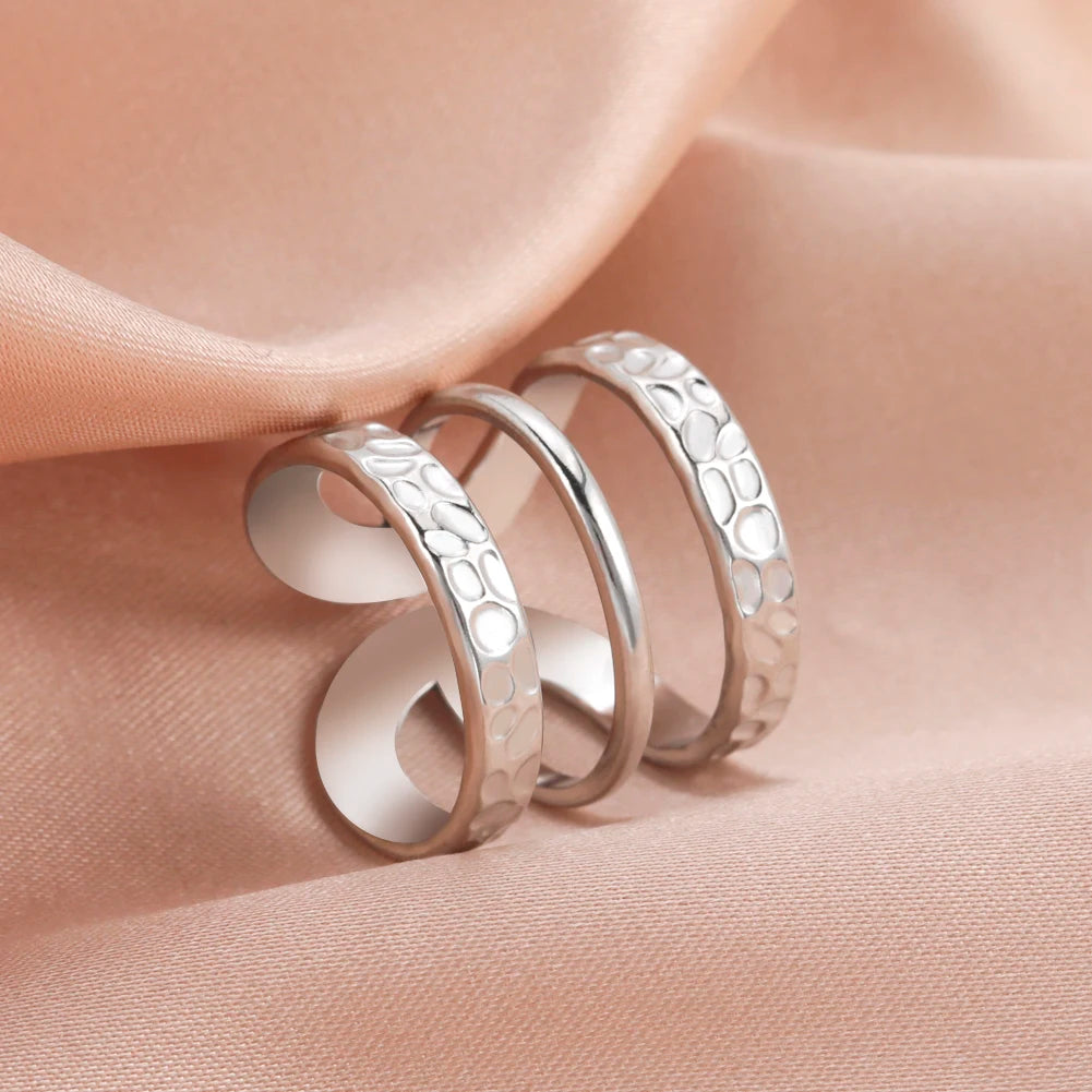 Fancy Stainless Steel Women Rings