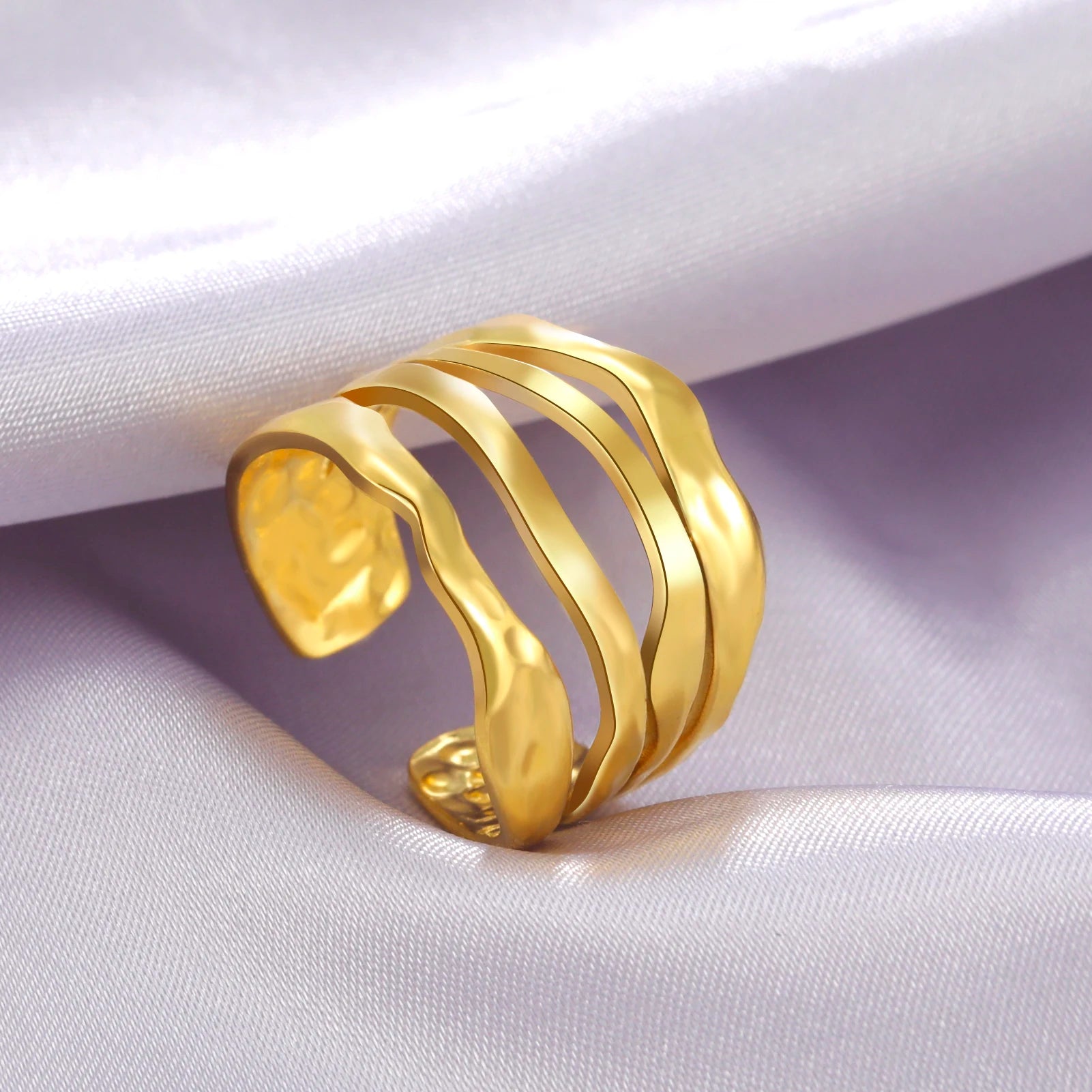 Fancy Stainless Steel Women Rings