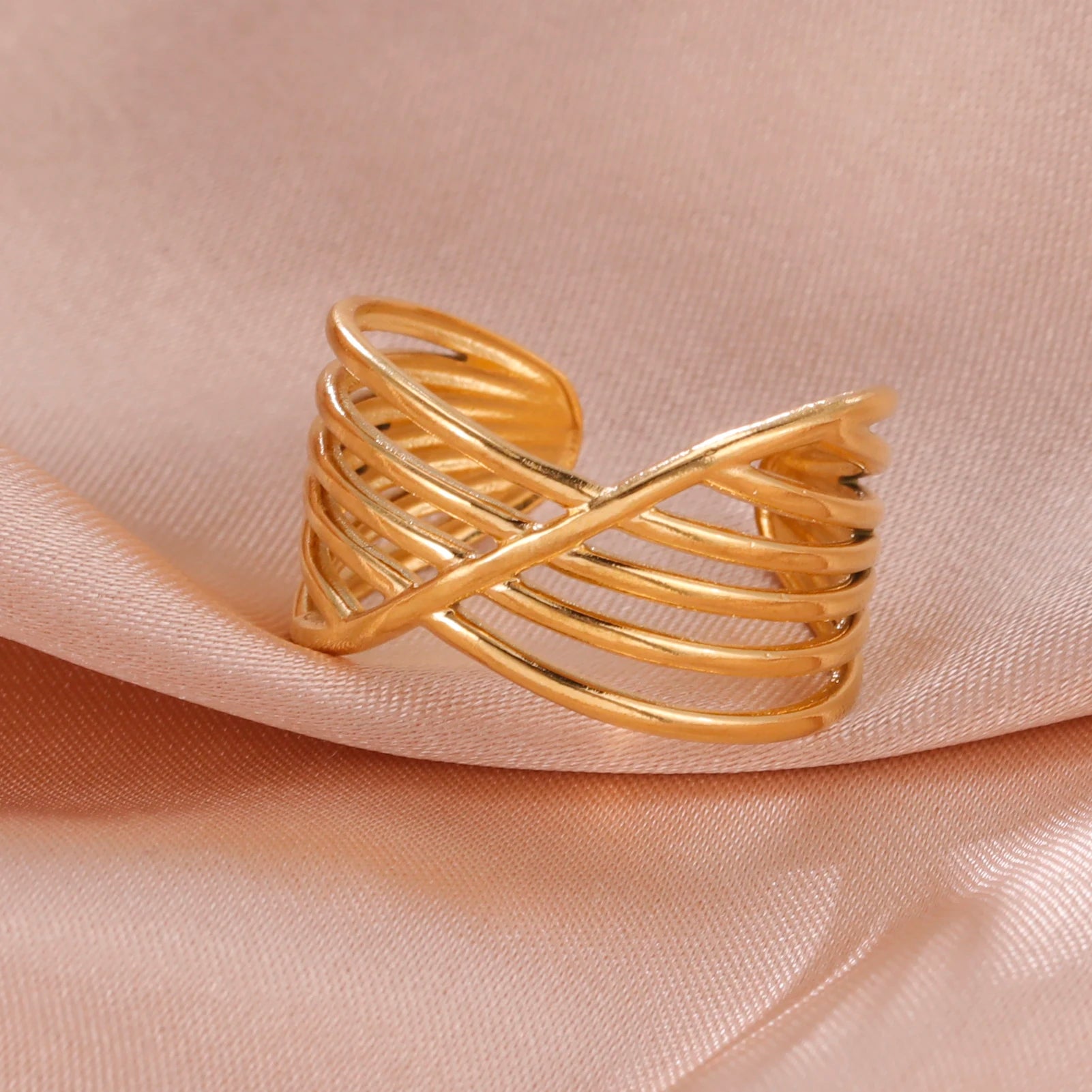 Fancy Stainless Steel Women Rings
