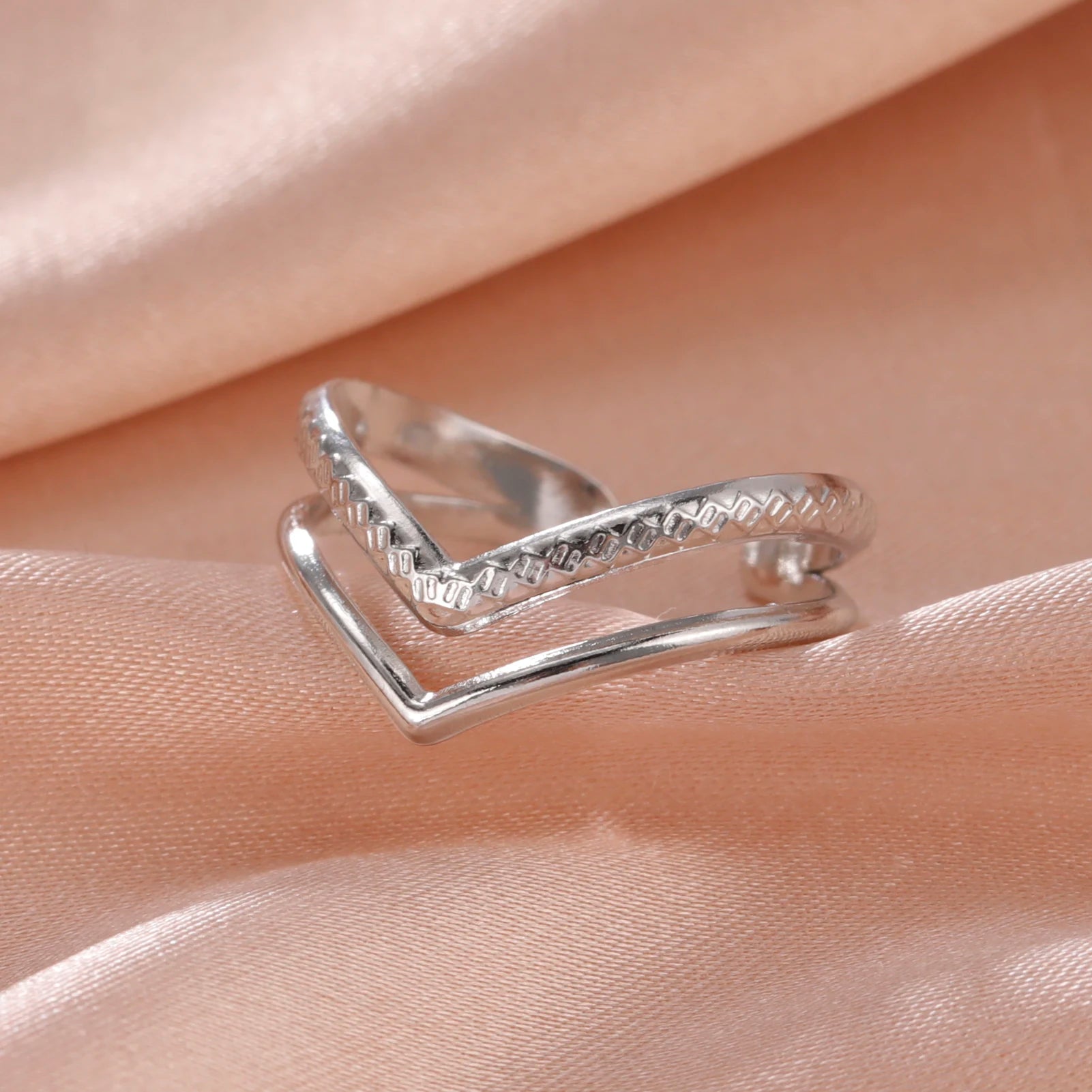 Fancy Stainless Steel Women Rings