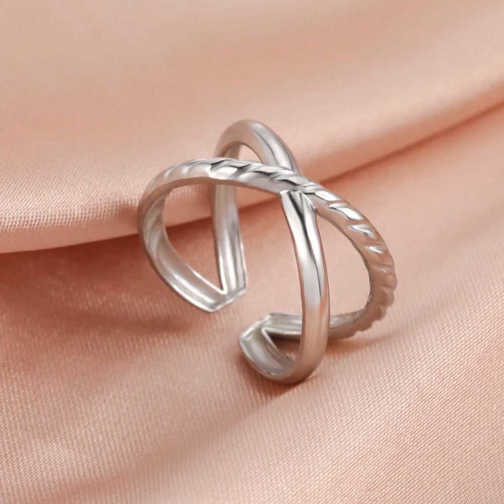 Fancy Stainless Steel Women Rings