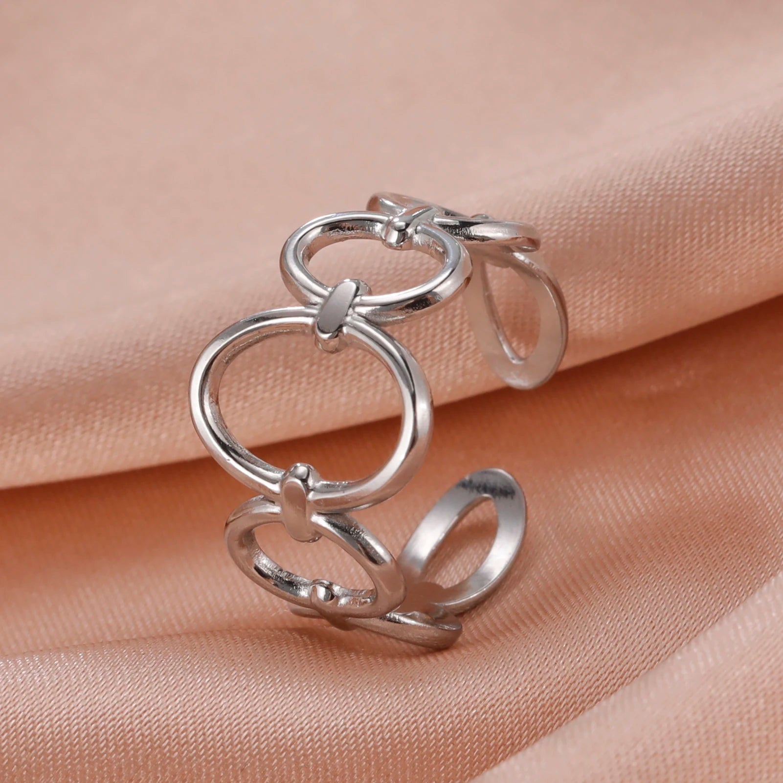 Fancy Stainless Steel Women Rings