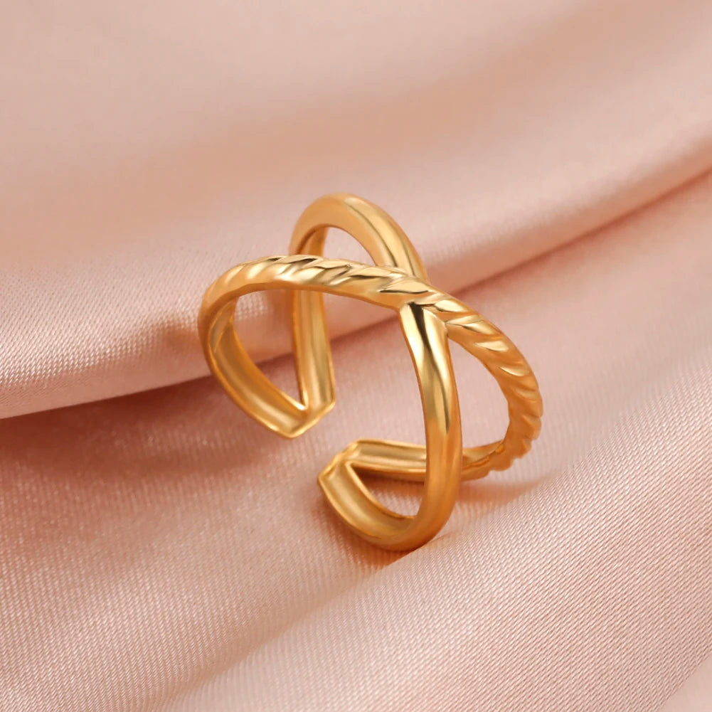 Fancy Stainless Steel Women Rings