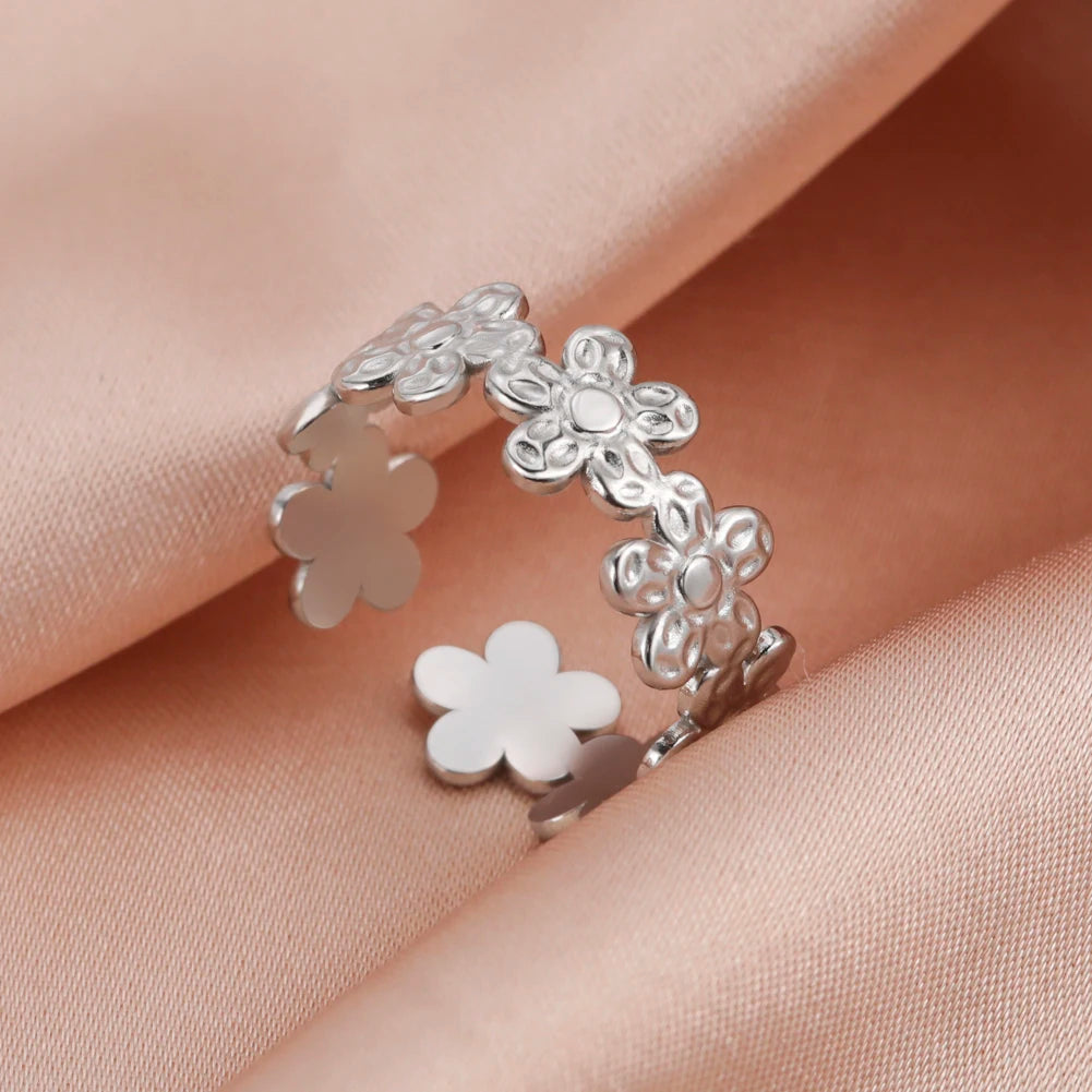 Fancy Stainless Steel Women Rings
