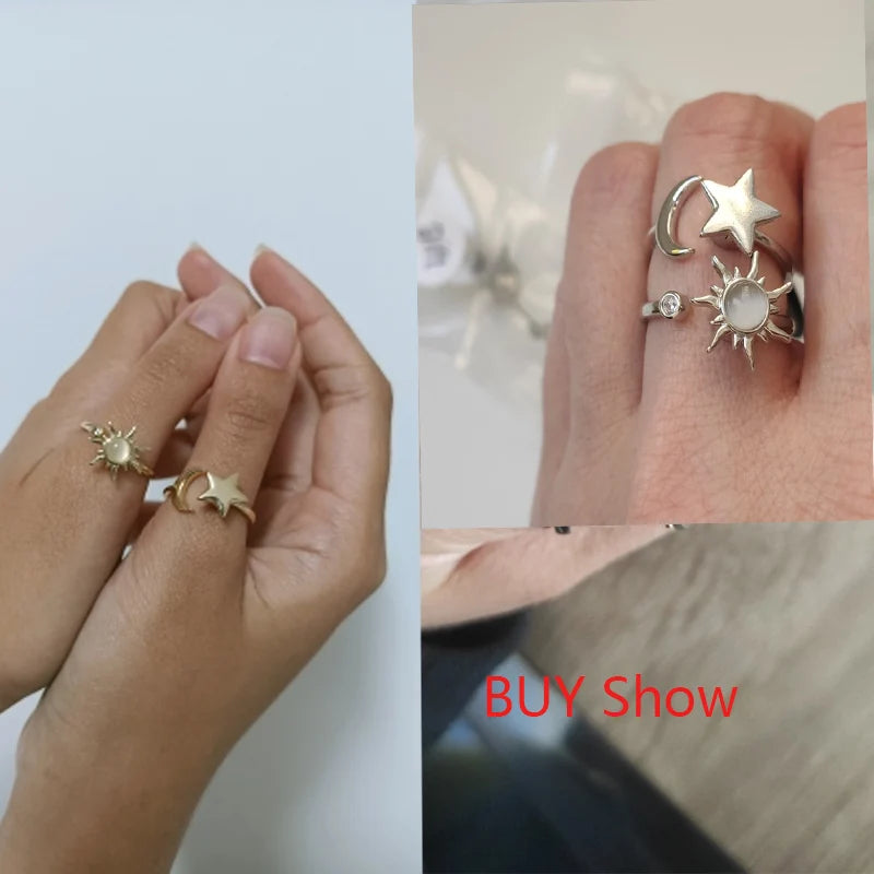 Anti Stress Anxiety Fidget Rings for Women Stainless Steel