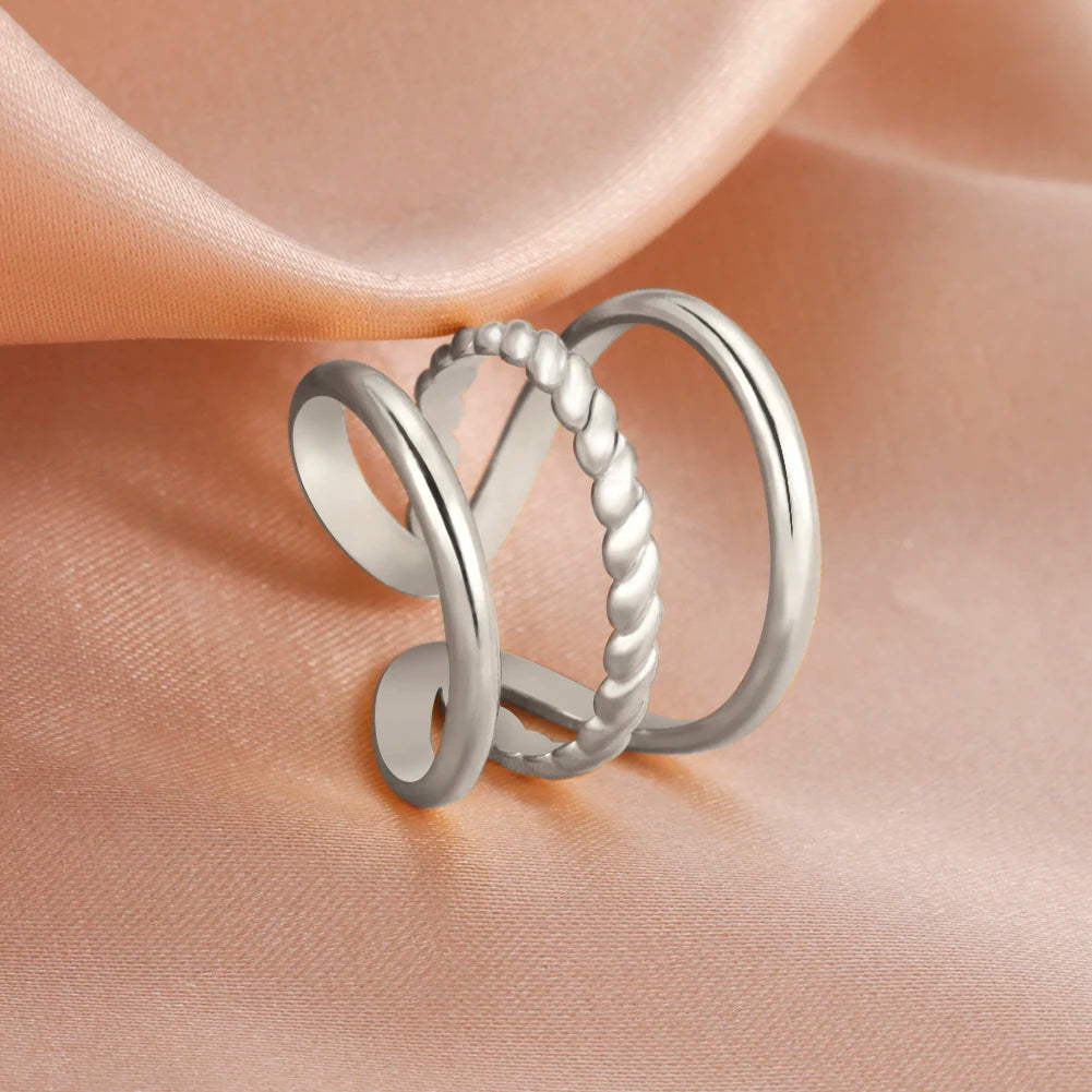 Fancy Stainless Steel Women Rings