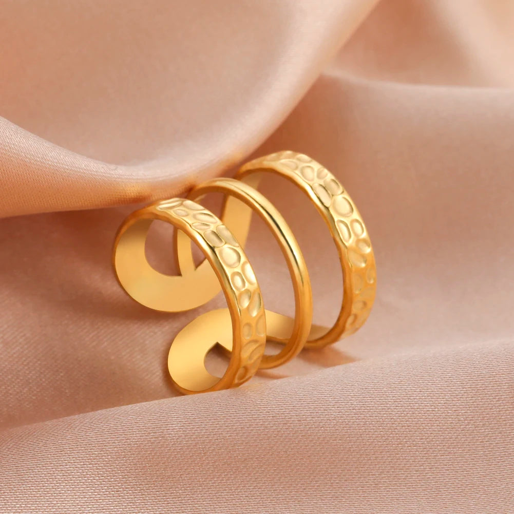 Fancy Stainless Steel Women Rings