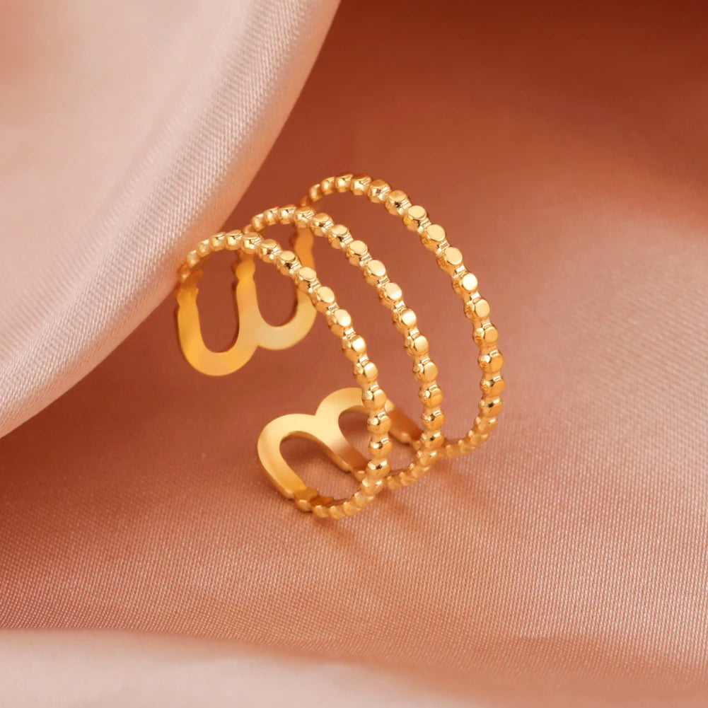 Fancy Stainless Steel Women Rings