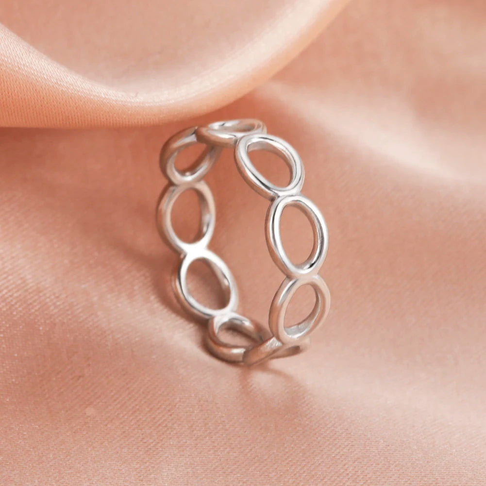 Fancy Stainless Steel Women Rings