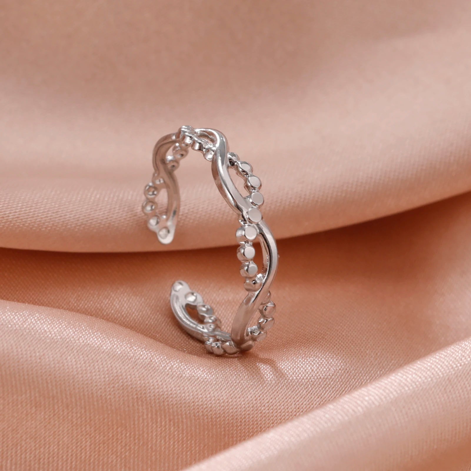 Fancy Stainless Steel Women Rings
