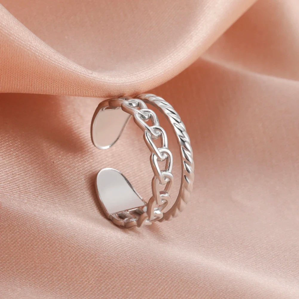 Fancy Stainless Steel Women Rings