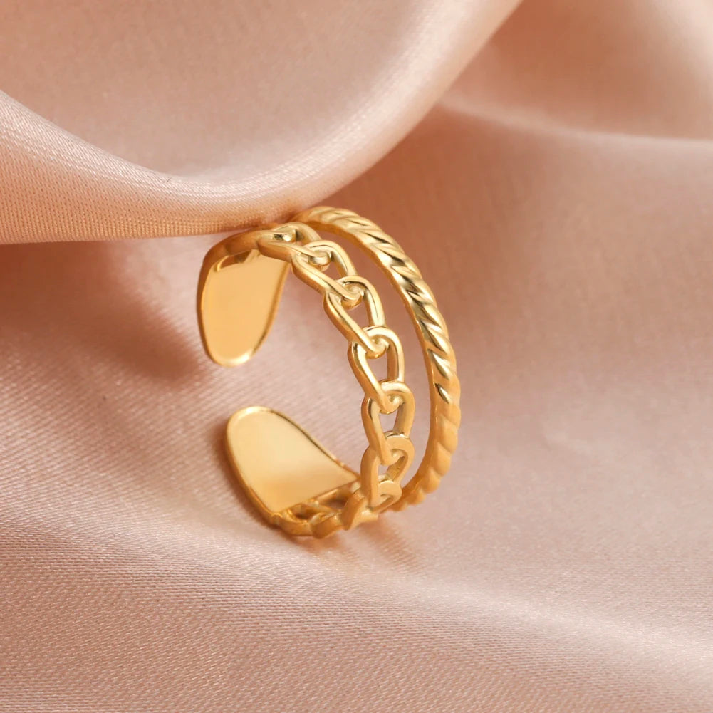 Fancy Stainless Steel Women Rings