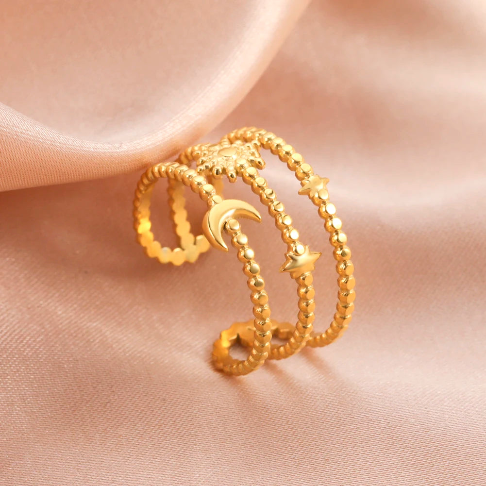 Fancy Stainless Steel Women Rings