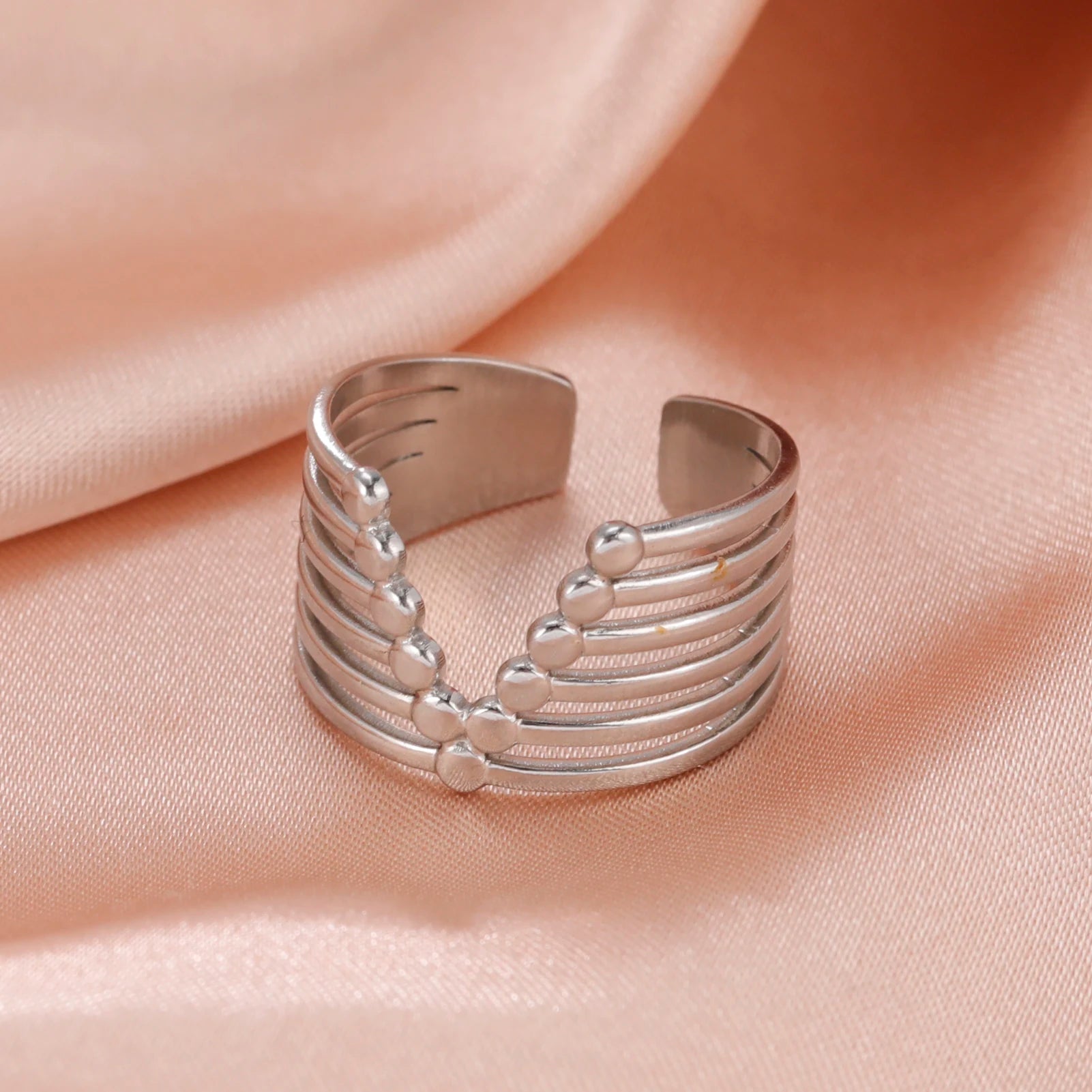 Fancy Stainless Steel Women Rings