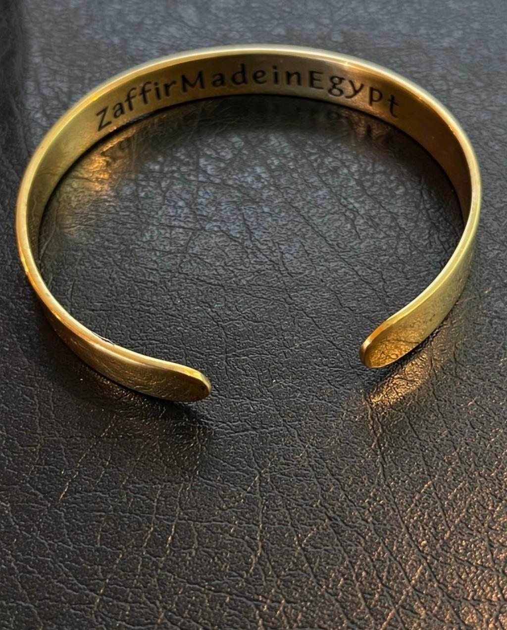 Zaffir Pharaonic Letters & Arabic Quran Pure Copper Bracelet – Handmade