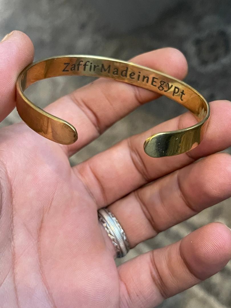 Zaffir Pharaonic Letters & Arabic Quran Pure Copper Bracelet – Handmade