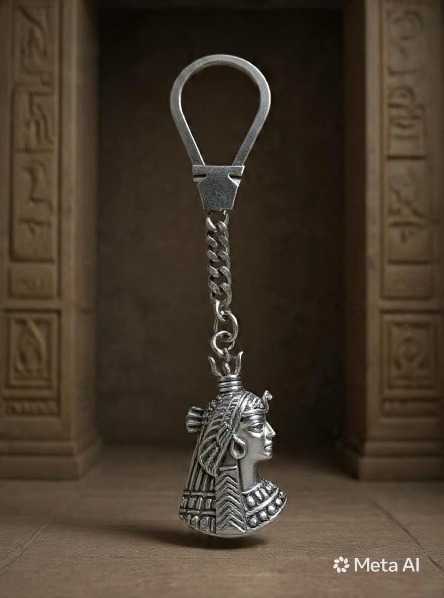 ZAFFIR PHAROS KINGS KEYCHAIN 100% PURE COPPER SILVER PLATED, HANDMADE,LUXURY GIFT