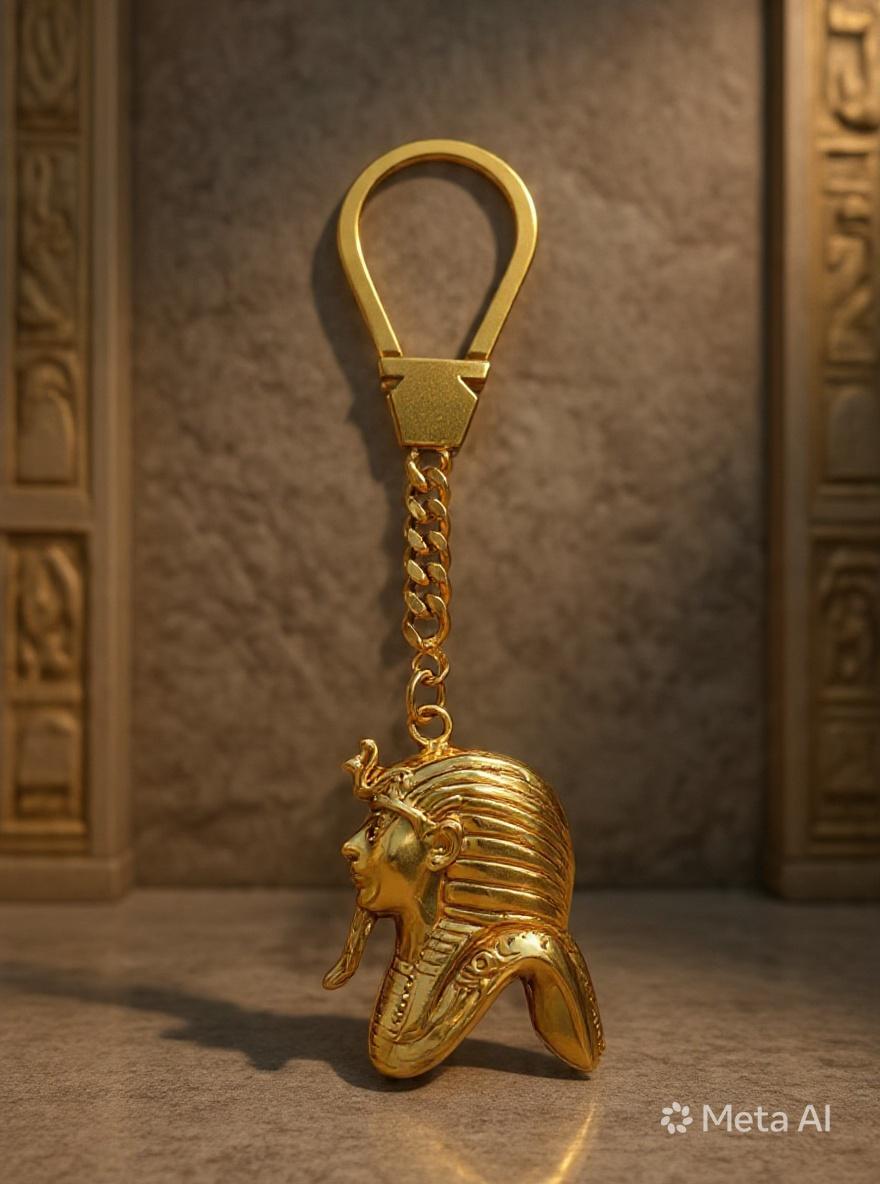 ZAFFIR PHAROAH  KINGS KEYCHAIN 100% PURE COPPER, HANDMADE,Made in Egypt